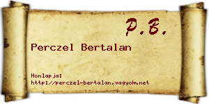 Perczel Bertalan névjegykártya