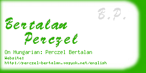 bertalan perczel business card